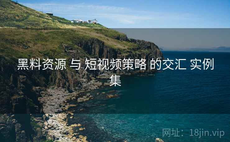 黑料资源 与 短视频策略 的交汇 实例集