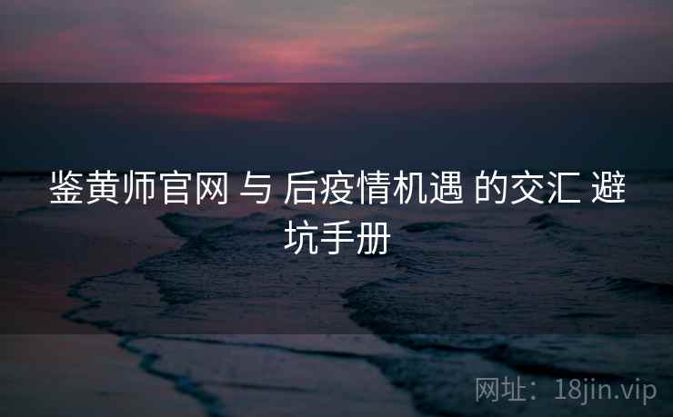 鉴黄师官网 与 后疫情机遇 的交汇 避坑手册